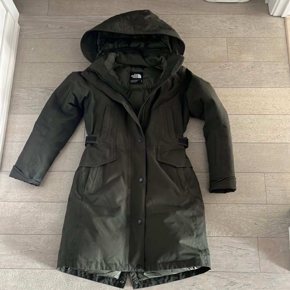 The North Face parka army green